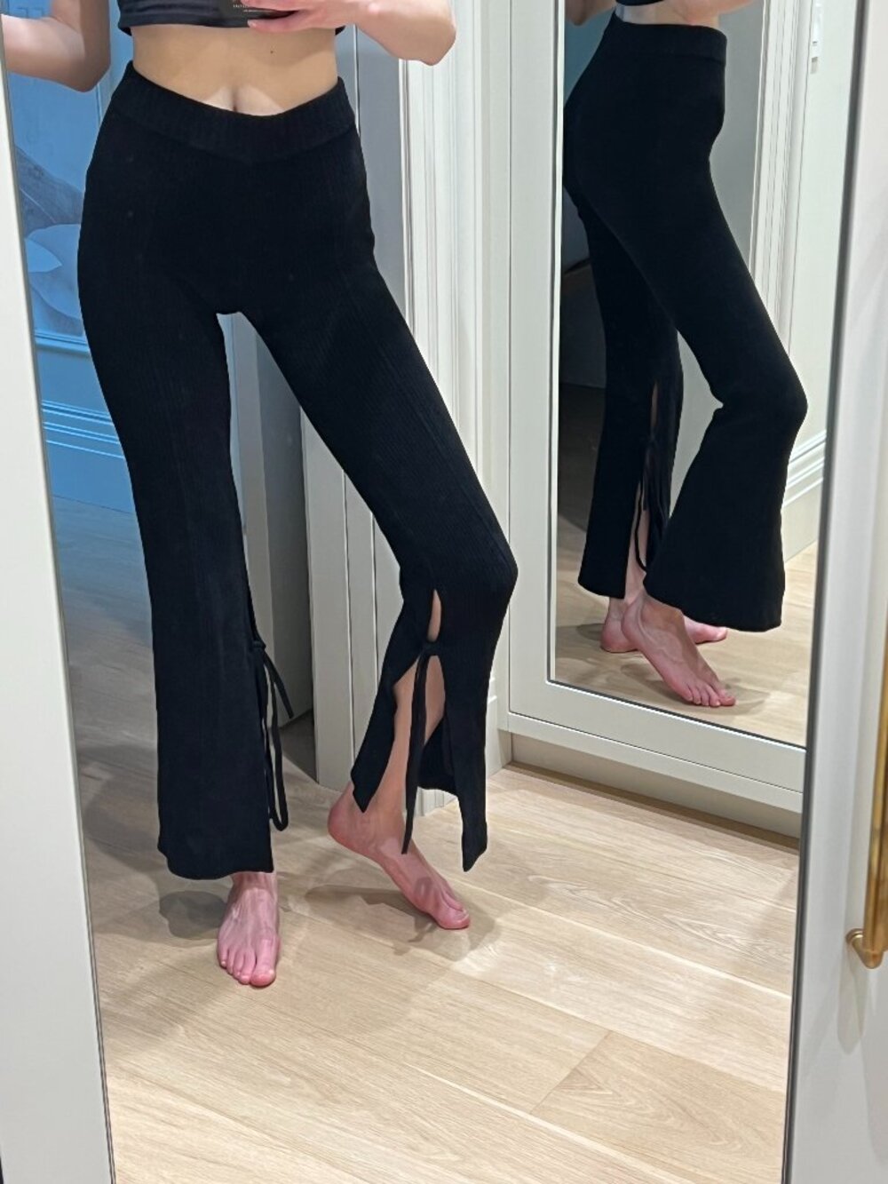 Jacquemus Black 'Le Pantalon Duci' Stretchy Flared Pants— Size 34 (FR)/XS (US)